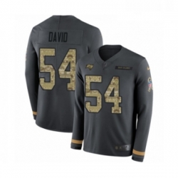 Youth Nike Tampa Bay Buccaneers 54 Lavonte David Limited Black Salute to Service Therma Long Sleeve NFL Jersey