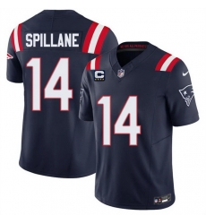 Men New England Patriots  14 Robert Spillane Navy 2026 F U S E  4 Star C Pach Vapor Limited Stitched Football Jersey