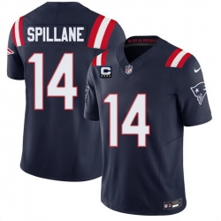 Men New England Patriots  14 Robert Spillane Navy 2026 F U S E  4 Star C Pach Vapor Limited Stitched Football Jersey
