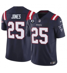 Men New England Patriots 25 Marcus Jones Navy 2026 F U S E 2 Star C Pach Vapor Limited Stitched Football Jersey Men New England Patriots 25 Marcus Jones Navy 2026 F U S E 2 Star C Pach Vapor Limited Stitched Football Jersey