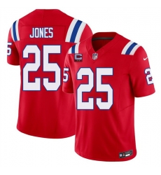 Men New England Patriots 25 Marcus Jones Red 2026 F U S E 2 Star C Pach Vapor Limited Stitched Football Jersey Men New England Patriots 25 Marcus Jones Red 2026 F U S E 2 Star C Pach Vapor Limited Stitched Football Jersey