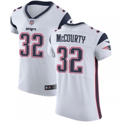 Men Nike Patriots #32 Devin McCourty White Stitched NFL Vapor Untouchable Elite Jersey