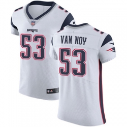 Men Nike Patriots #53 Kyle Van Noy White Stitched NFL Vapor Untouchable Elite Jersey