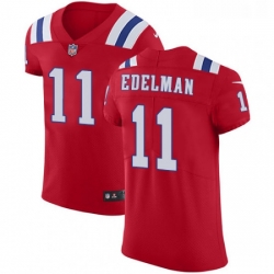 Mens Nike New England Patriots 11 Julian Edelman Red Alternate Vapor Untouchable Elite Player NFL Jersey