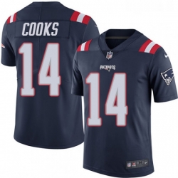 Mens Nike New England Patriots 14 Brandin Cooks Limited Navy Blue Rush Vapor Untouchable NFL Jersey