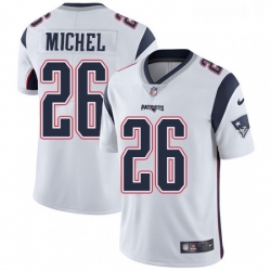 Mens Nike New England Patriots 26 Sony Michel White Vapor Untouchable Limited Player NFL Jersey