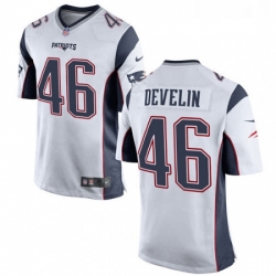 Mens Nike New England Patriots 46 James Develin Game White NFL Jersey