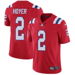 Nike New England Patriots 2 Brian Hoyer Red Alternate Men Stitched NFL Vapor Untouchable Limited Jersey