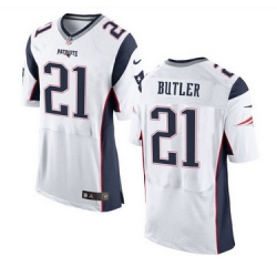 Nike New England Patriots #21 Malcolm Butler White Men 27s Stitched NFL New Elite Jersey