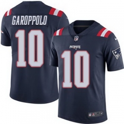 Nike Patriots #10 Jimmy Garoppolo Navy Blue Mens Stitched NFL Limited Rush Jersey