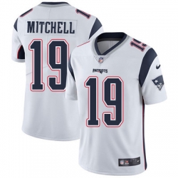 Nike Patriots #19 Malcolm Mitchell White Mens Stitched NFL Vapor Untouchable Limited Jersey