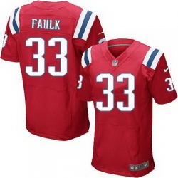 Nike Patriots #33 Kevin Faulk Red Alternate Mens Stitched NFL Elite Jersey