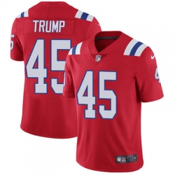 Nike Patriots #45 Donald Trump Red Alternate Mens Stitched NFL Vapor Untouchable Limited Jersey