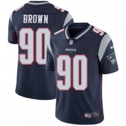 Nike Patriots #90 Malcom Brown Navy Blue Team Color Mens Stitched NFL Vapor Untouchable Limited Jersey