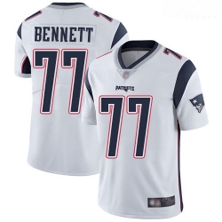 Patriots 77 Michael Bennett White Men Stitched Football Vapor Untouchable Limited Jersey