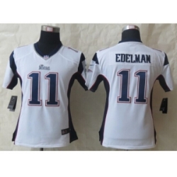 Women Nike New England Patriots #11 Edelman white Jerseys