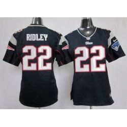 Women Nike New England Patriots 22 Stevan Ridley Blue NFL Jerseys