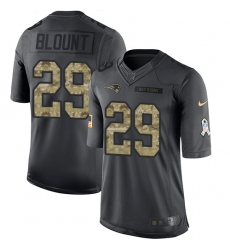 Nike Patriots #29 LeGarrette Blount Black Youth Stitched NFL Limited 2016 Salute to Service Jersey