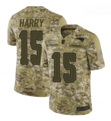 Patriots #15 N 27Keal Harry Camo Youth Stitched Football Limited 2018 Salute to Service Jersey