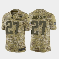 Youth New England Patriots #27 J.C. Jackson Camo 2018 Salute to Service Jersey