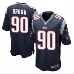 Youth New Patriots #90 Malcom Brown Navy Blue Team Color Stitched NFL Elite Jersey