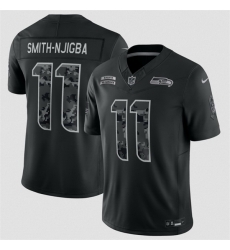 Men Seattle Seahawks  11 Jaxon Smith Njigba Black F U S E  2026 Salute to Service Limited Stitched Football Jersey