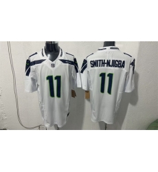 Men Seattle Seahawks  11 Jaxon Smith Njigba White 2026 F U S E  Vapor Untouchable Limited Stitched Football Jersey