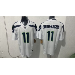 Men Seattle Seahawks  11 Jaxon Smith Njigba White 2026 F U S E  Vapor Untouchable Limited Stitched Football Jersey