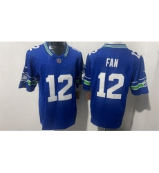 Men Seattle Seahawks  12 Fan Royal 2026 F U S E  Throwback Vapor Untouchable Limited Stitched Football Jersey