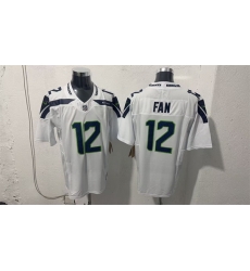 Men Seattle Seahawks  12 Fan White 2026 F U S E  Vapor Untouchable Limited Stitched Football Jersey