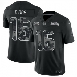 Men Seattle Seahawks 16 Trevon Diggs Black F U S E 2026 Salute to Service Limited Stitched Football Jersey