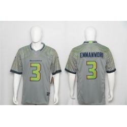 Men Seattle Seahawks  3 Nick Emmanwori Grey 2026 F U S E   Rivalries  Vapor Untouchable Limited Stitched Football Jersey
