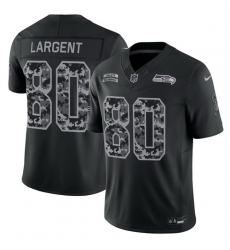 Men Seattle Seahawks 80 Steve Largent Black F U S E 2026 Salute to Service Limited Stitched Football Jersey Men Seattle Seahawks 80 Steve Largent Black F U S E 2026 Salute to Service Limited Stitched Football Jersey