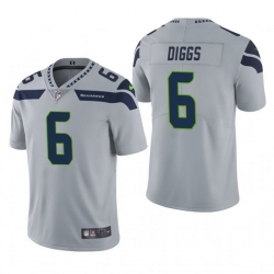 Men Seattle Seahawks Quandre Diggs #6 Grey Vapor Limited NFL Jersey