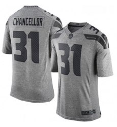 Mens Nike Seattle Seahawks 31 Kam Chancellor Limited Gray Gridiron NFL Jersey