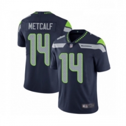 Mens Seattle Seahawks 14 DK Metcalf Navy Blue Team Color Vapor Untouchable Limited Player Football Jersey