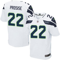 Nike Seahawks #22 C  J  Prosise White Mens Stitched NFL Elite Jersey