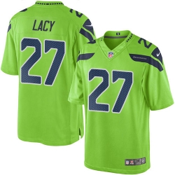 Nike Seahawks #27 Eddie Lacy Green Mens Stitched NFL Limited Rush Jersey