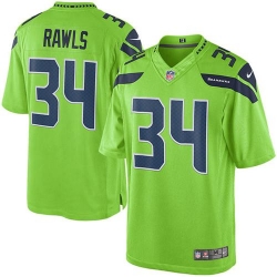 Nike Seahawks #34 Thomas Rawls Green Mens Stitched NFL Limited Rush Jersey