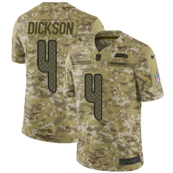 Nike Seahawks #4 Michael Dickson Camo Men Stitched NFL Limited 2018 Salute To Service Jersey