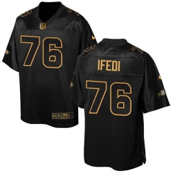 Nike Seahawks #76 Germain Ifedi Black Mens Stitched NFL Elite Pro Line Gold Collection Jersey