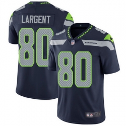 Nike Seahawks #80 Steve Largent Steel Blue Team Color Mens Stitched NFL Vapor Untouchable Limited Jersey