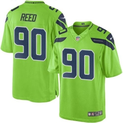 Nike Seahawks #90 Jarran Reed Green Mens Stitched NFL Limited Rush Jersey