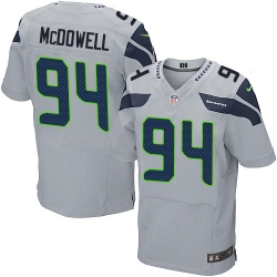 Nike Seahawks #94 Malik McDowell Grey Alternate Mens Stitched NFL Elite Jersey