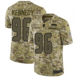 Nike Seahawks #96 Cortez Kennedy Camo Mens Stitched NFL Limited 2018 Salute To Service Jersey