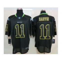 Nike Seattle Seahawks 11 Percy Harvin Black Elite Lights Out NFL Jersey