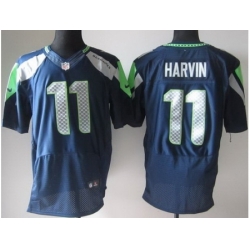 Nike Seattle Seahawks 11 Percy Harvin Blue Elite NFL Jersey