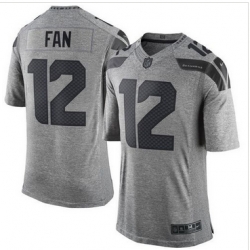 Nike Seattle Seahawks #12 Fan Gray Men 27s Stitched NFL Limited Gridiron Gray Jersey