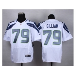 Nike Seattle Seahawks 79 Garry Gilliam white Elite NFL Jersey