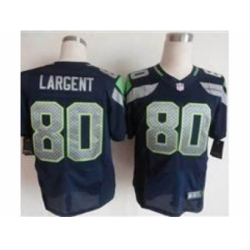 Nike Seattle Seahawks 80 Steve Largent Blue Elite NFL Jersey